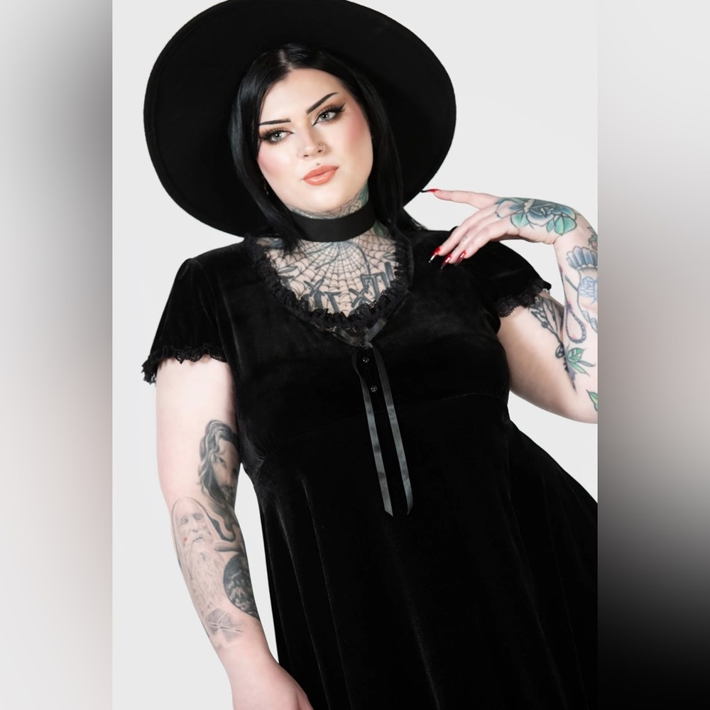 Killstar Black Babydoll Dress  - Plus size